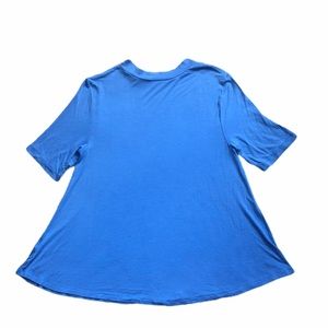 Blue High Neck Swing Top